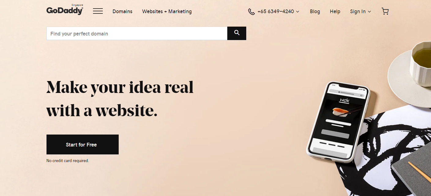godaddy static website design cost 